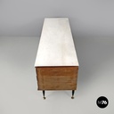 Sideboard in legno e marmo, 1960 ca.