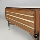 Sideboard in legno e marmo, 1960 ca.