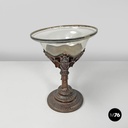 Coppa in legno e vetro, primi del 1900 ca.