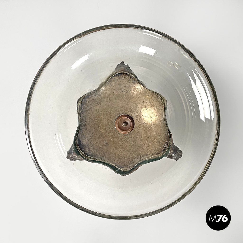 Coppa in legno e vetro, primi del 1900 ca.