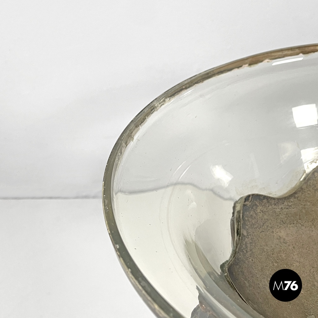 Coppa in legno e vetro, primi del 1900 ca.