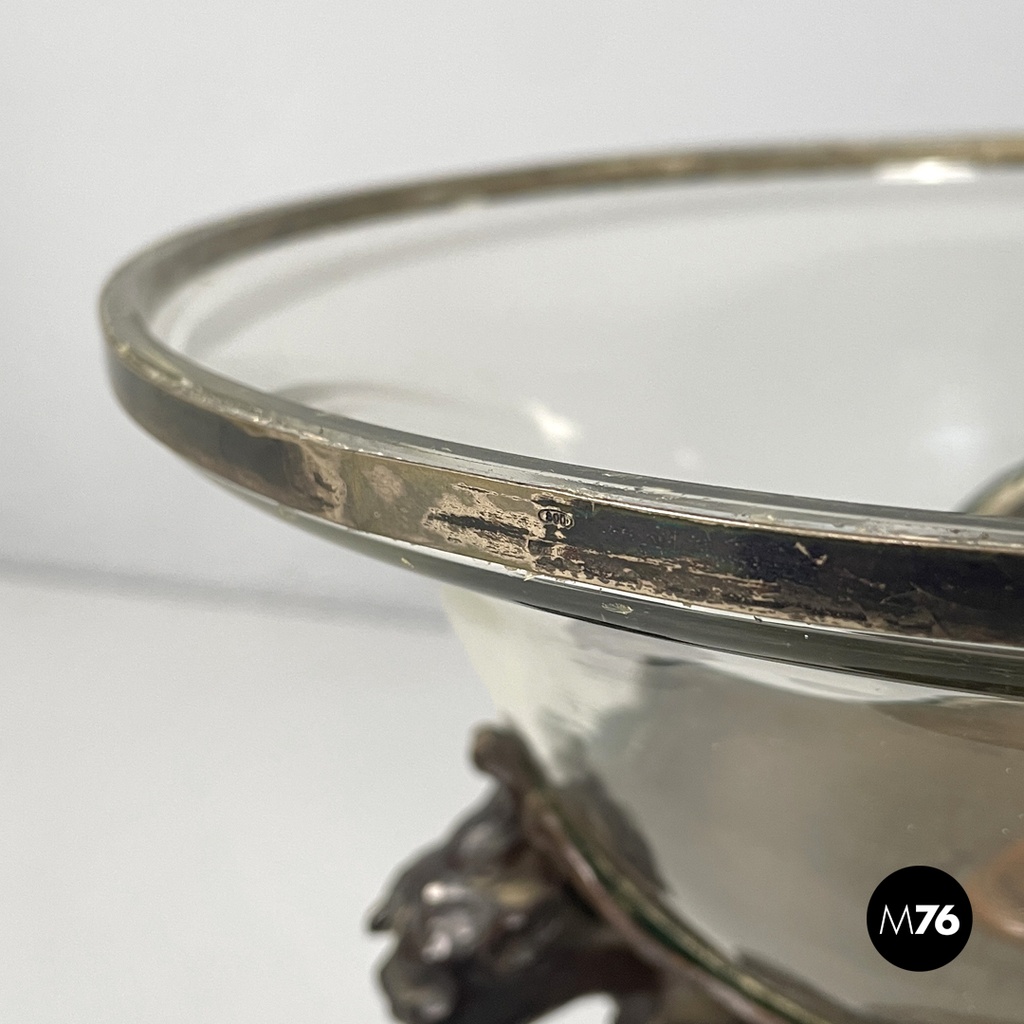 Coppa in legno e vetro, primi del 1900 ca.