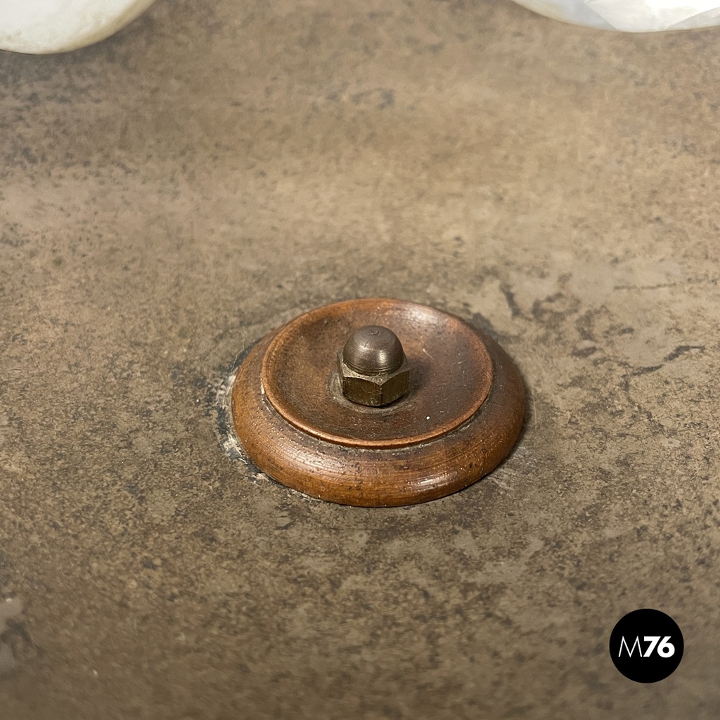 Coppa in legno e vetro, primi del 1900 ca.