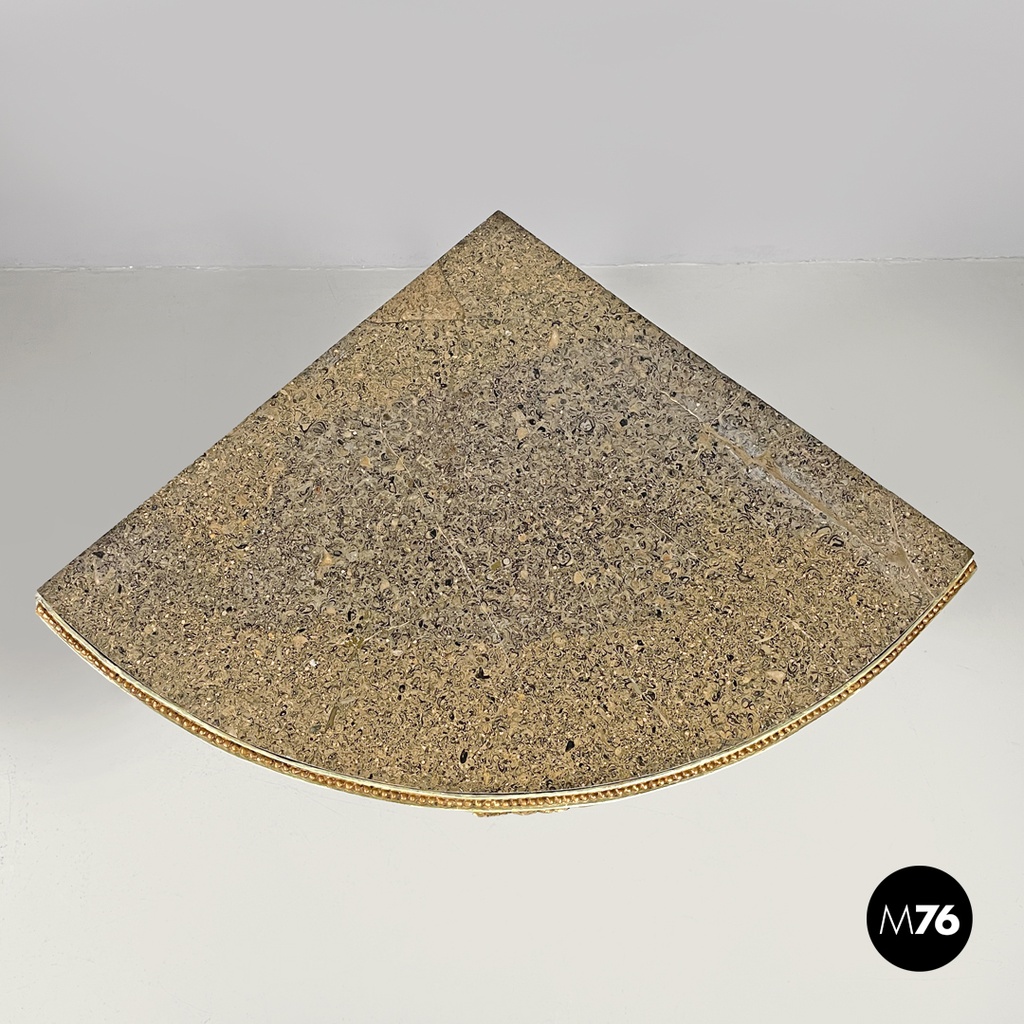 Consolle angolari con piano in marmo lumachella, 1700 ca.