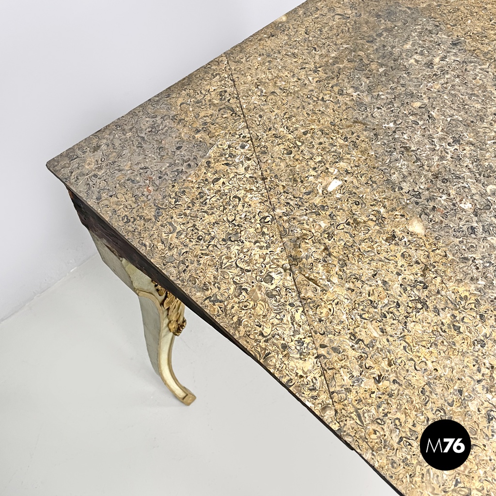 Consolle angolari con piano in marmo lumachella, 1700 ca.