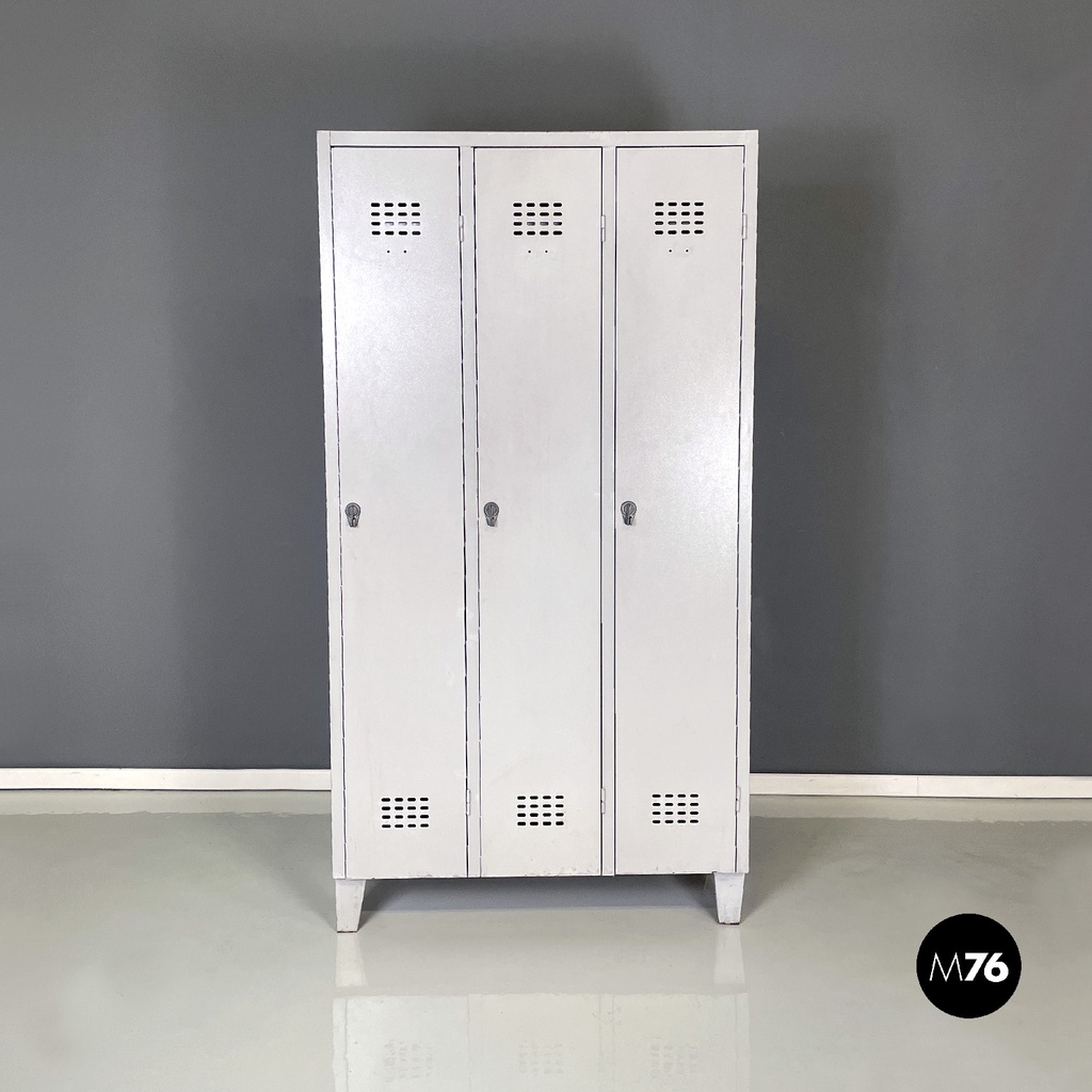 Armadio in metallo grigio, 1970 ca. 