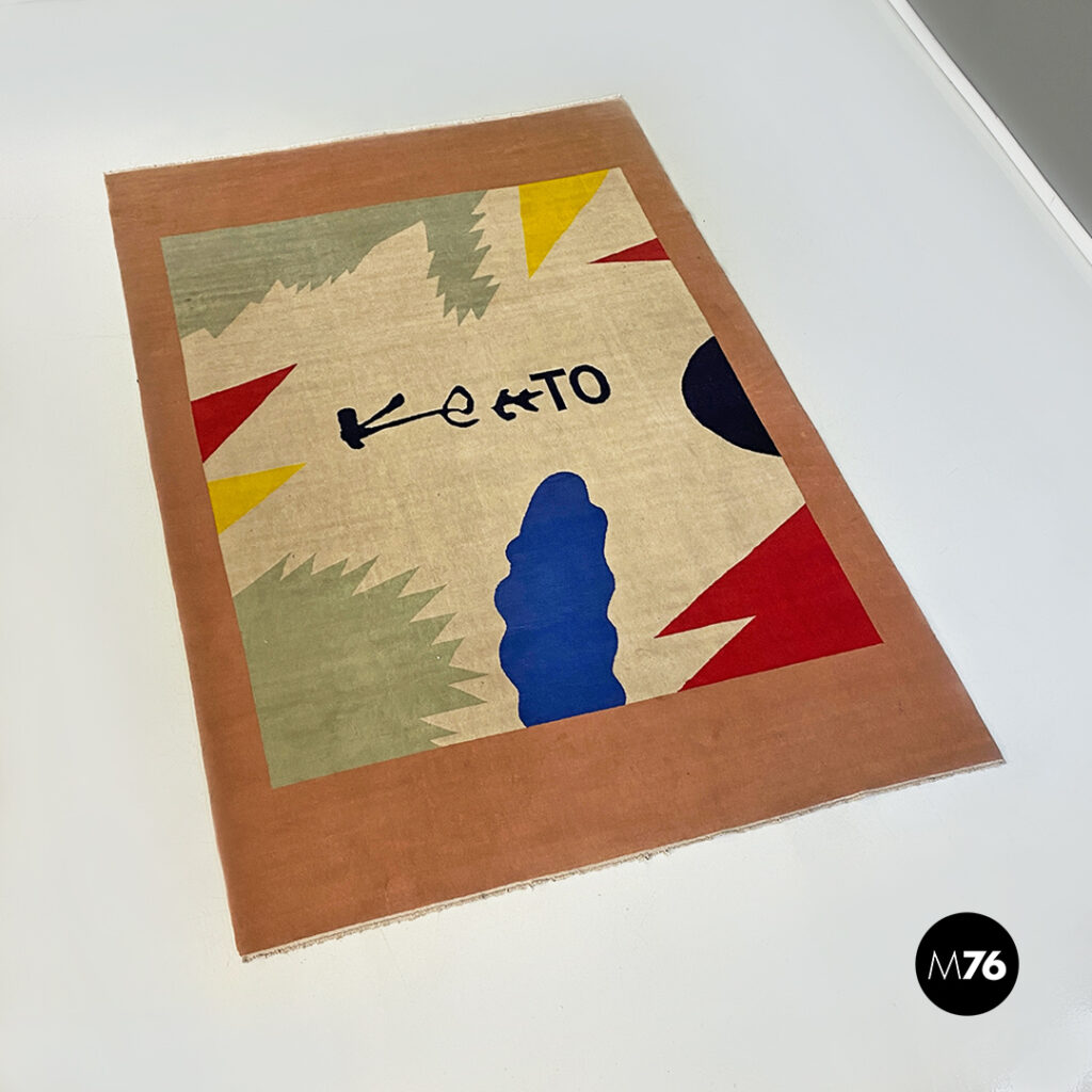 Tappeto Kleto di Ettore Sottsass per Cleto Munari, 1980 ca.