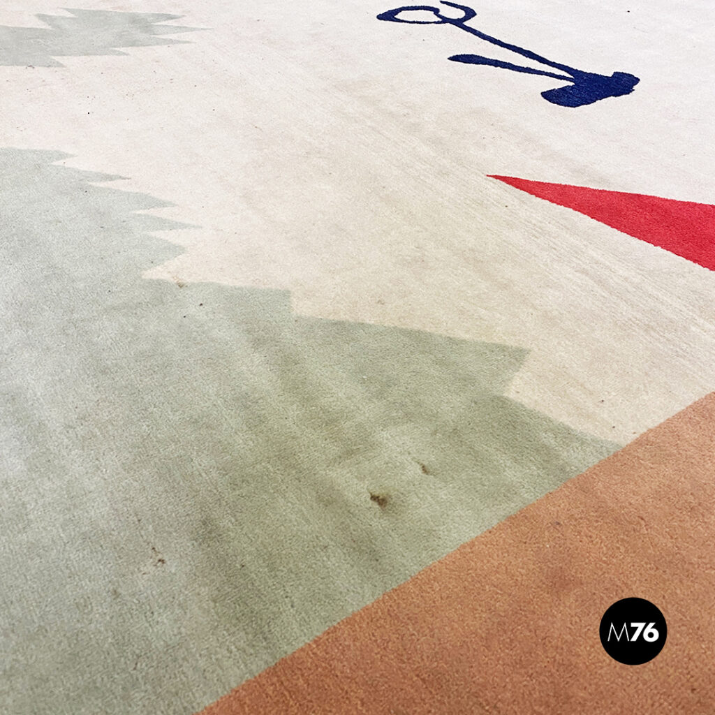 Tappeto Kleto di Ettore Sottsass per Cleto Munari, 1980 ca.