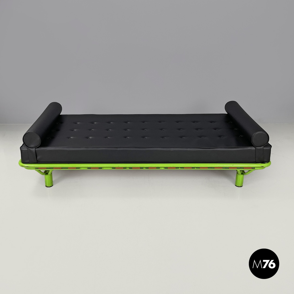 Materasso per daybed in finta pelle nera, 2024 