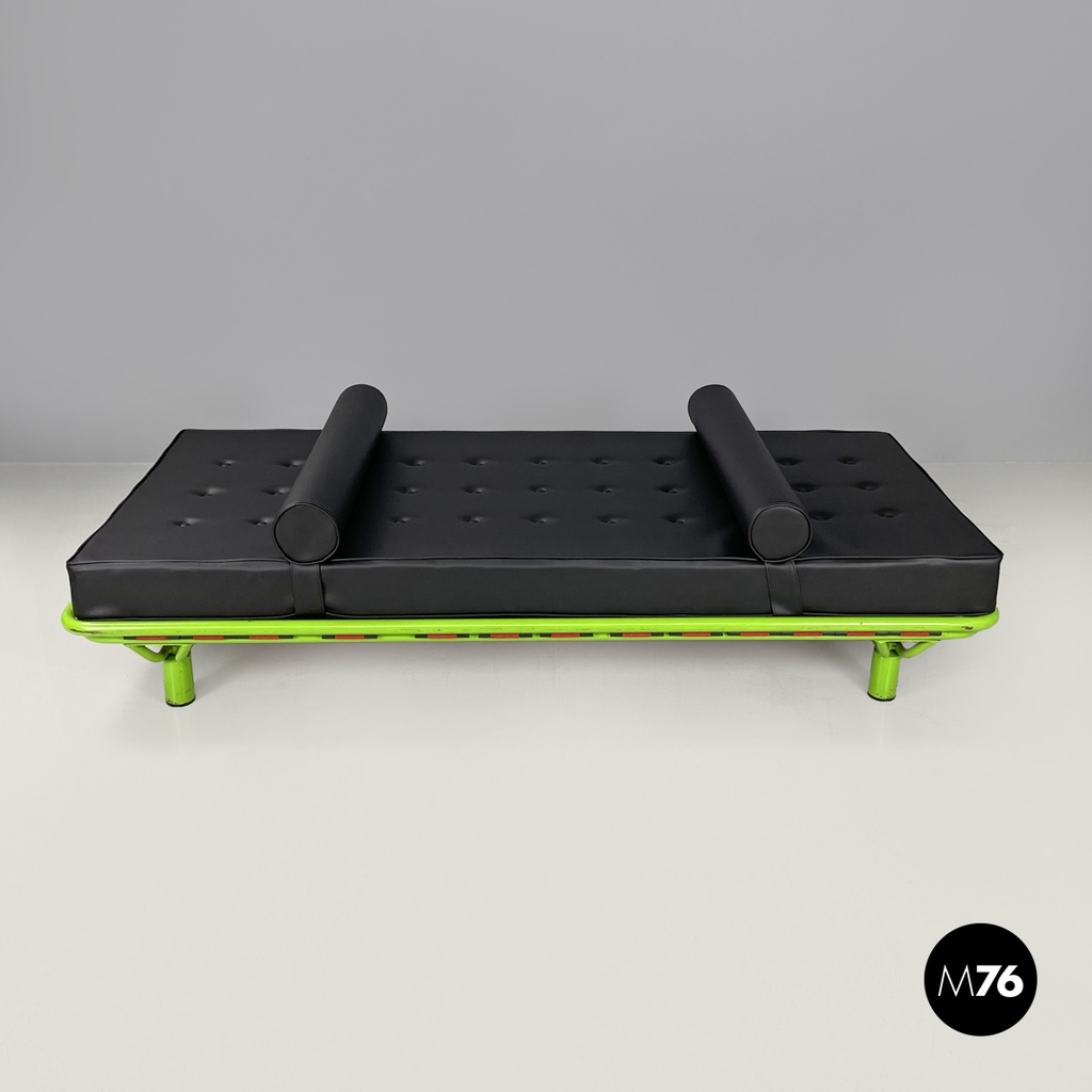 Materasso per daybed in finta pelle nera, 2024 