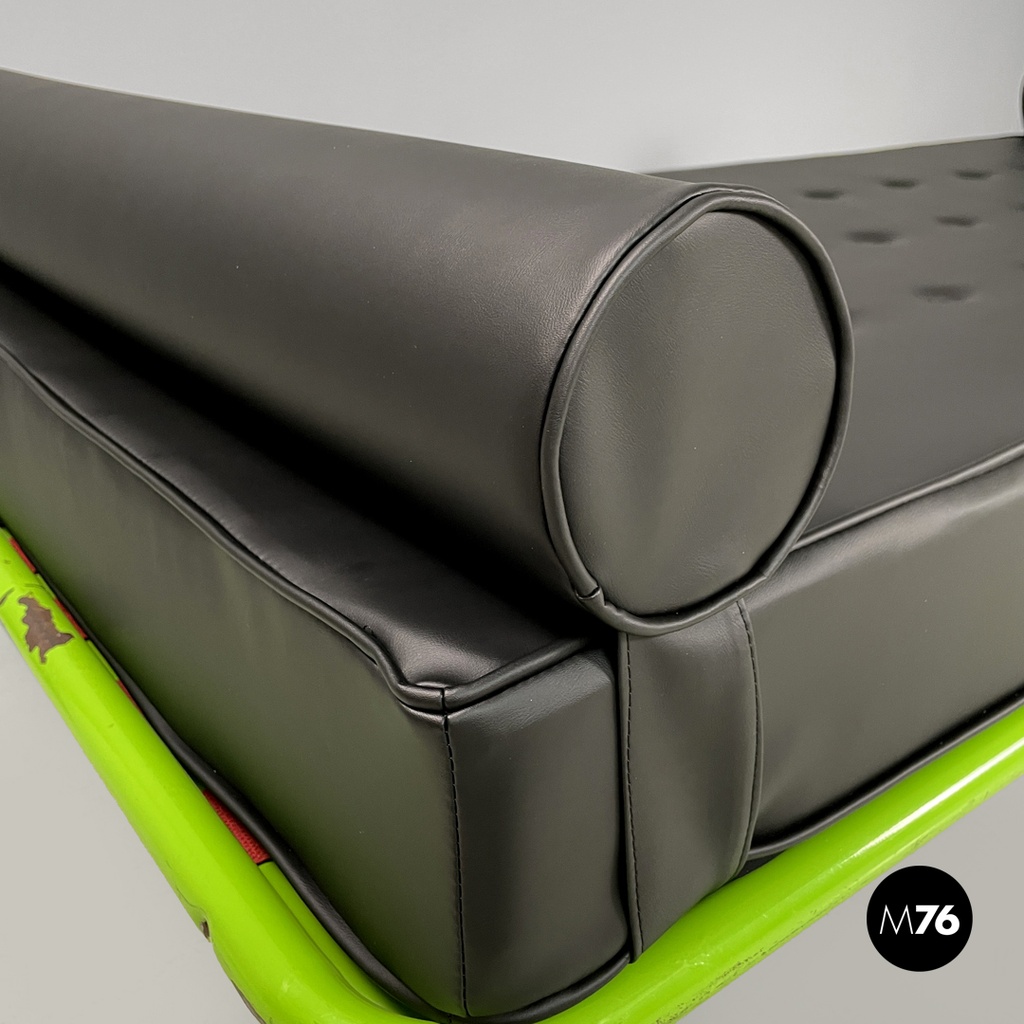 Materasso per daybed in finta pelle nera, 2024 