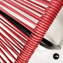 Sdraio in scooby rosso e metallo, 1960 ca.