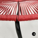 Sdraio in scooby rosso e metallo, 1960 ca.