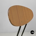 Sedie in formica marrone e metallo nero, 1960 ca. 