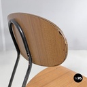 Sedie in formica marrone e metallo nero, 1960 ca. 