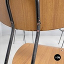 Sedie in formica marrone e metallo nero, 1960 ca. 