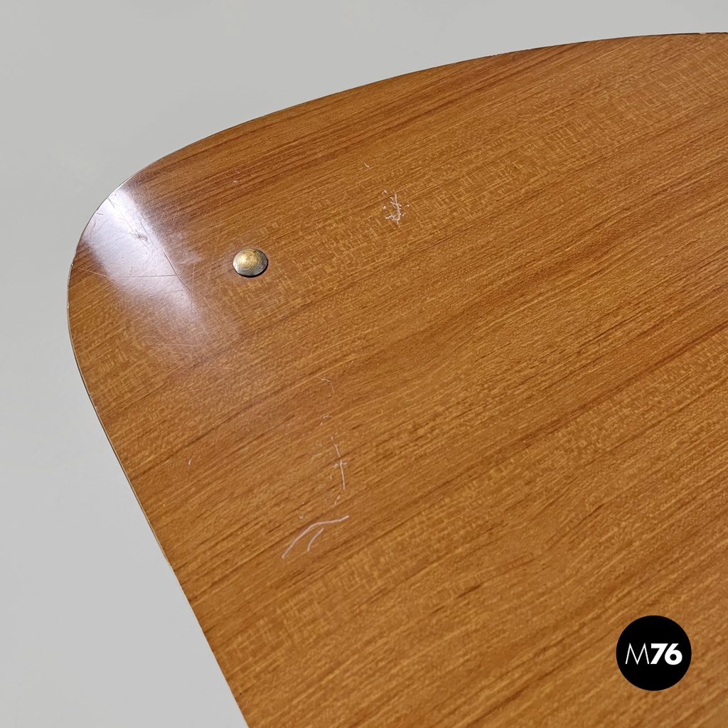 Sedie in formica marrone e metallo nero, 1960 ca. 