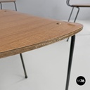 Sedie in formica marrone e metallo nero, 1960 ca. 