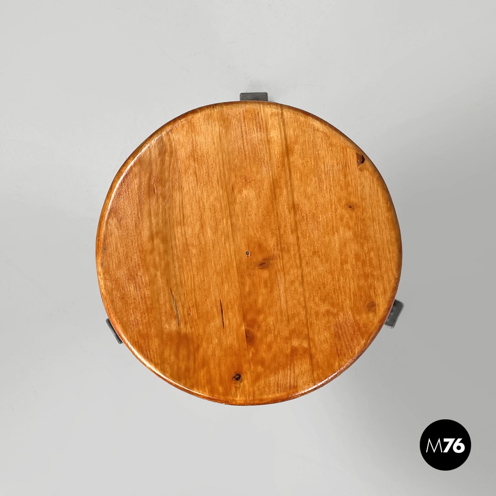 Sgabelli in legno e metallo, 1960 ca. 