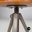 Sgabelli in legno e metallo, 1960 ca. 