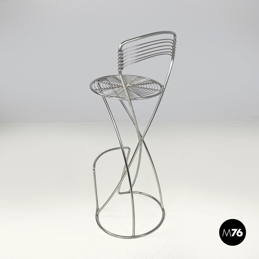 Sgabello in metallo cromato, 2000 ca.