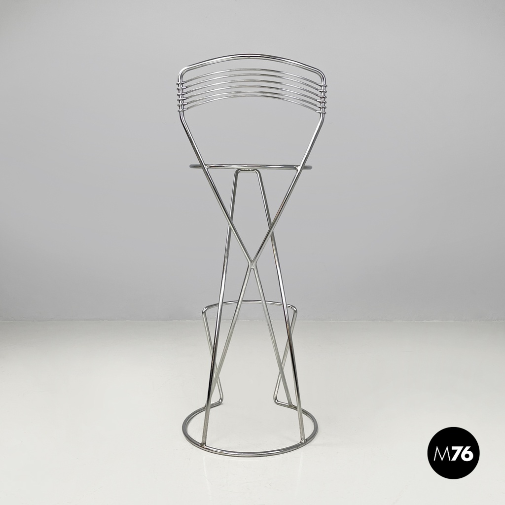 Sgabello in metallo cromato, 2000 ca.