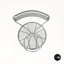 Sgabello in metallo cromato, 2000 ca.