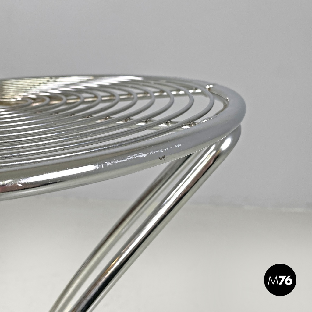 Sgabello in metallo cromato, 2000 ca.