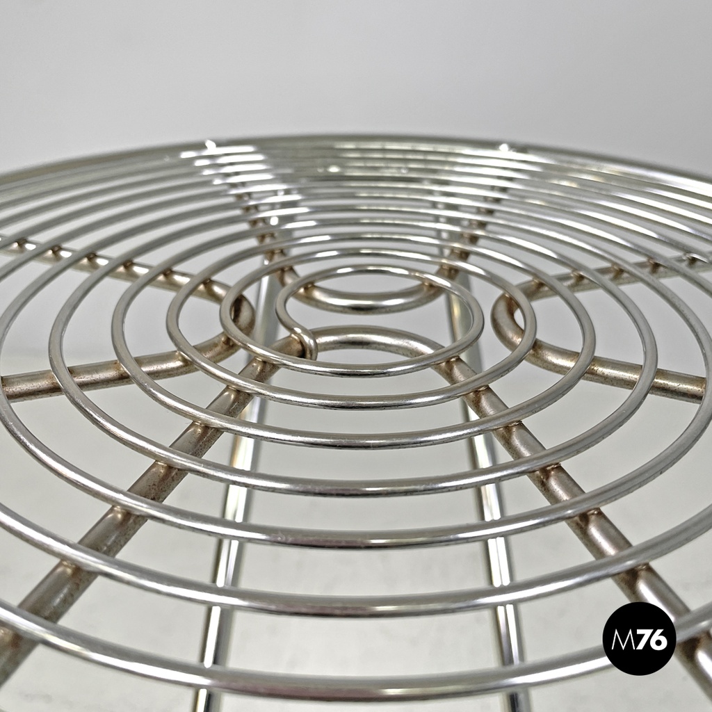 Sgabello in metallo cromato, 2000 ca.