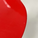 Sgabelli in legno e metallo rosso, 1980 ca.