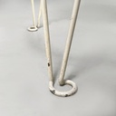 Sgabello in tessuto e metallo bianco, 1930 ca.