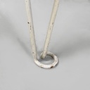 Sgabello in tessuto e metallo bianco, 1930 ca.