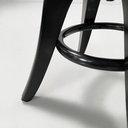Sgabello in legno nero,