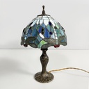 Lampade da tavolo in vetro e ottone, 1980 ca.