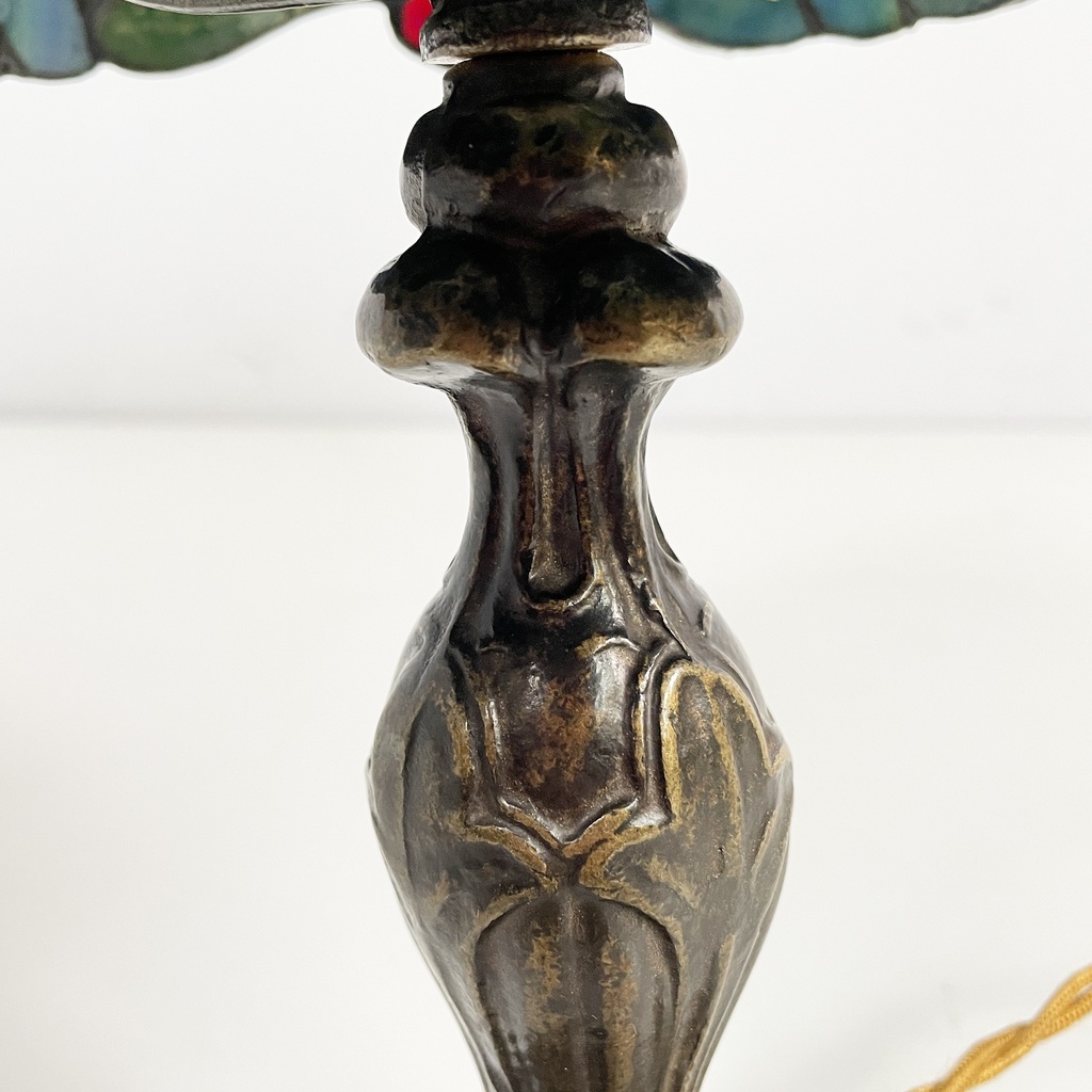 Lampade da tavolo in vetro e ottone, 1980 ca.