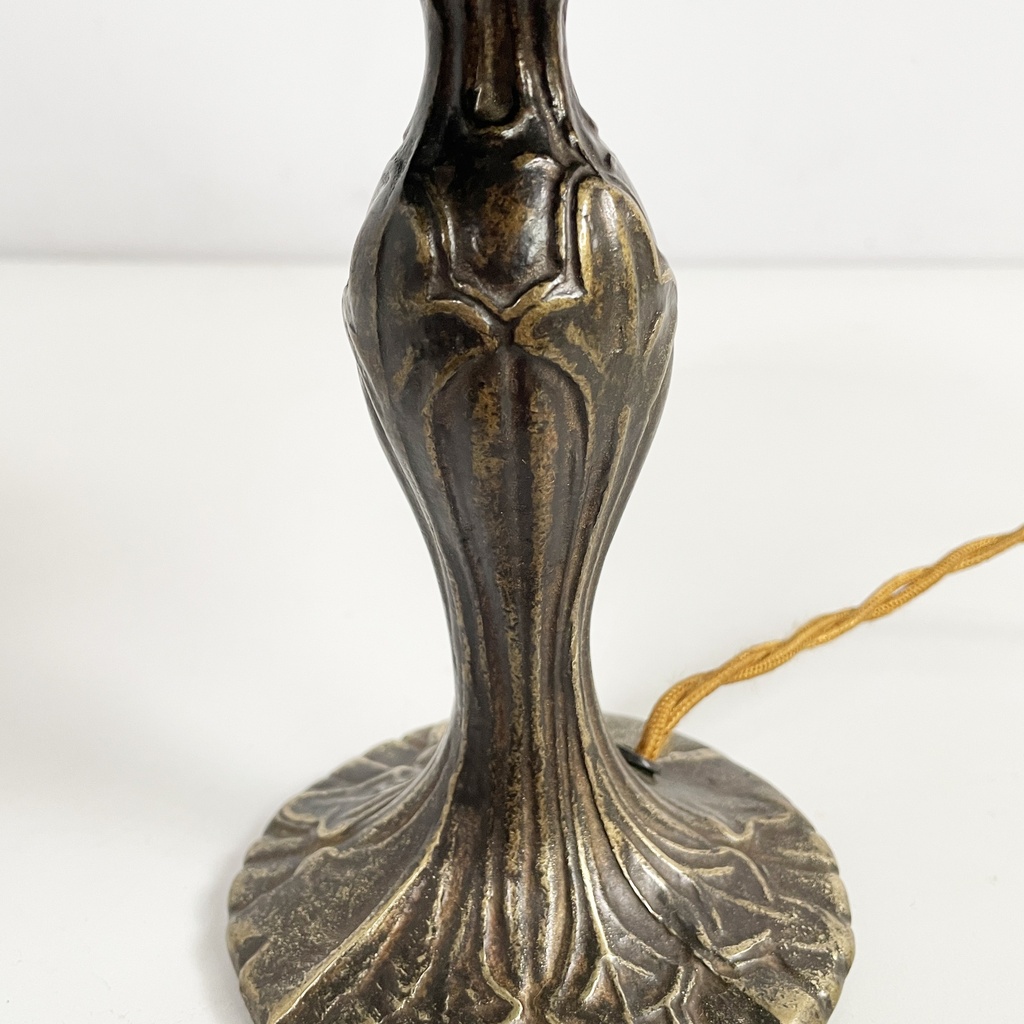 Lampade da tavolo in vetro e ottone, 1980 ca.