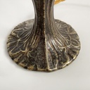 Lampade da tavolo in vetro e ottone, 1980 ca.