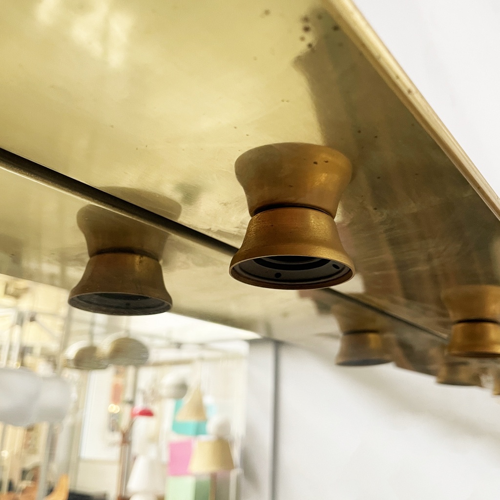 Specchio da parete con lampade, 1980 ca.