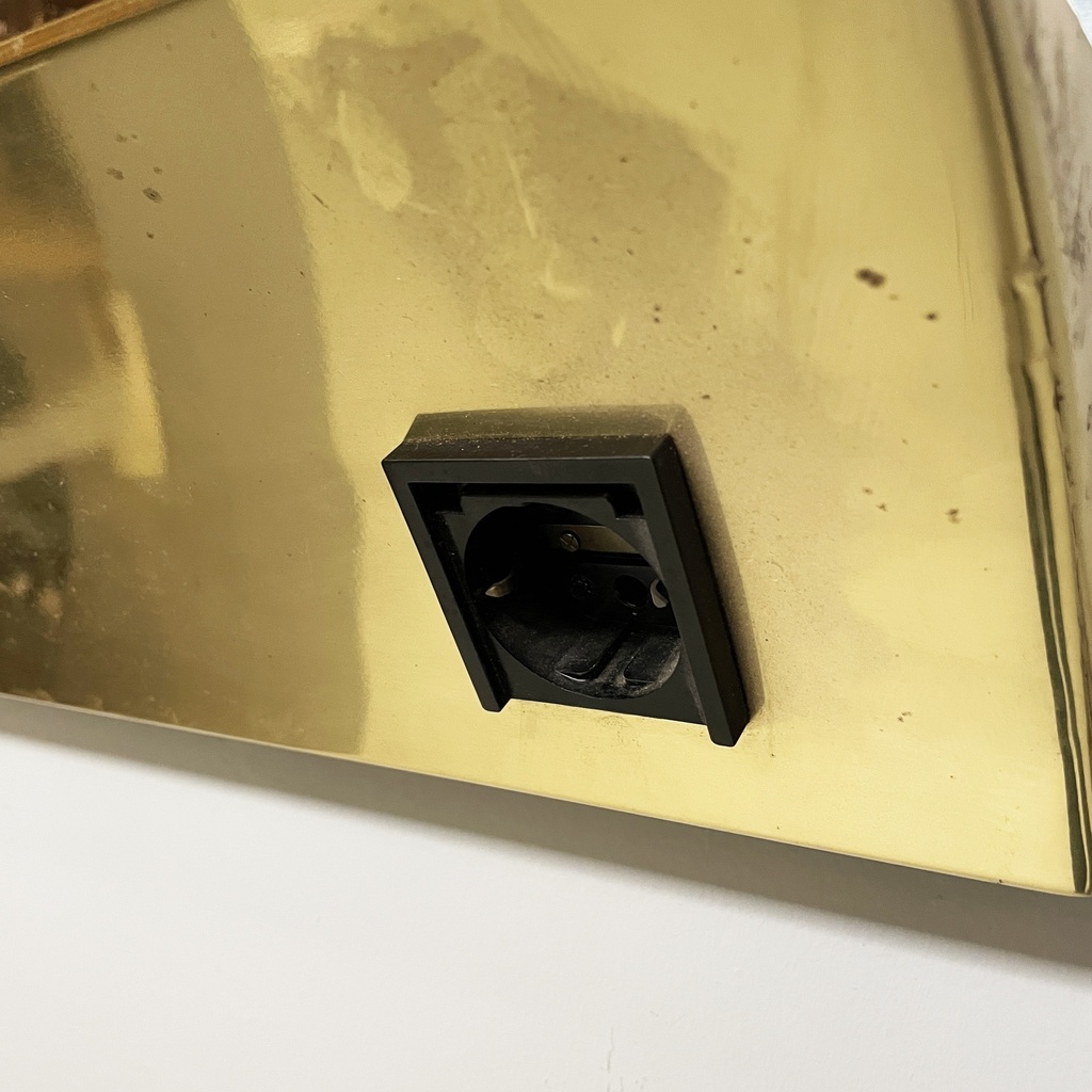 Specchio da parete con lampade, 1980 ca.