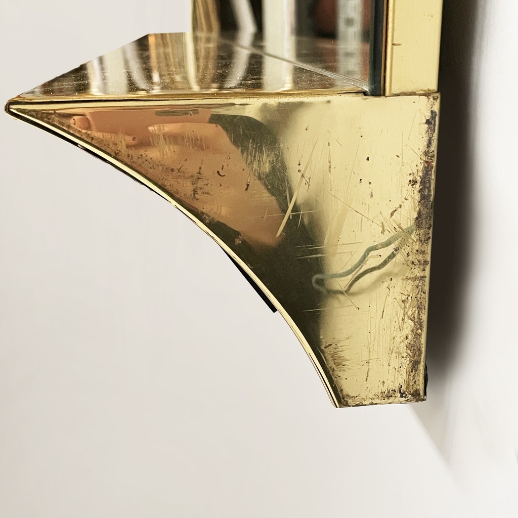 Specchio da parete con lampade, 1980 ca.