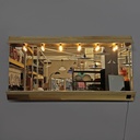 Specchio da parete con lampade, 1980 ca.