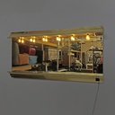 Specchio da parete con lampade, 1980 ca.