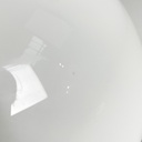 Lampada da tavolo in vetro opalino e acciaio, 1970 ca.