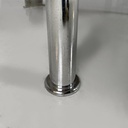 Poltrona in pelle nera e acciaio, 1980 ca.