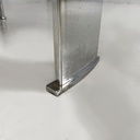 Poltrona in pelle nera e acciaio, 1980 ca.