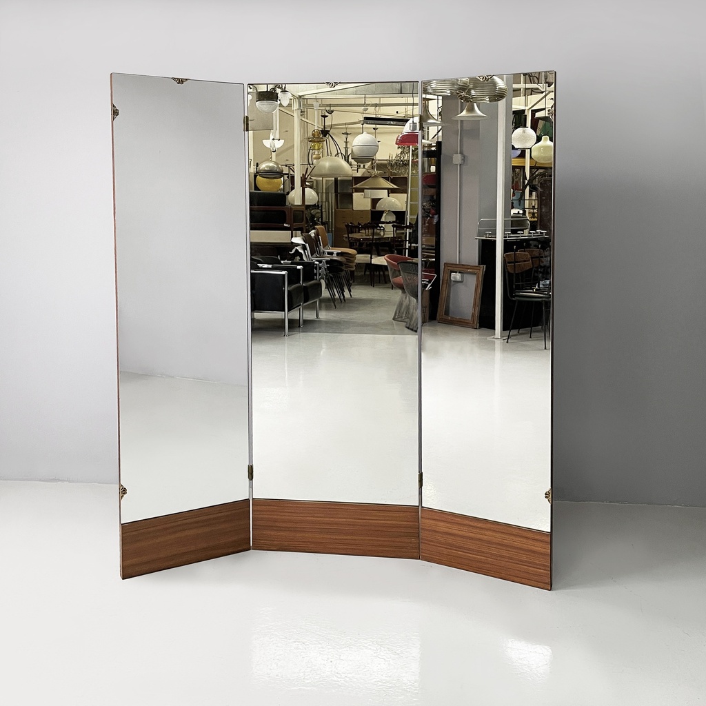 Specchio da terra in legno, 1940 ca.