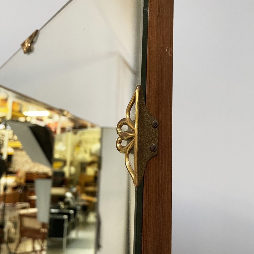 Specchio da terra in legno, 1940 ca.