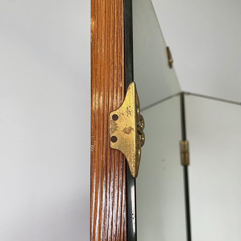 Specchio da terra in legno, 1940 ca.