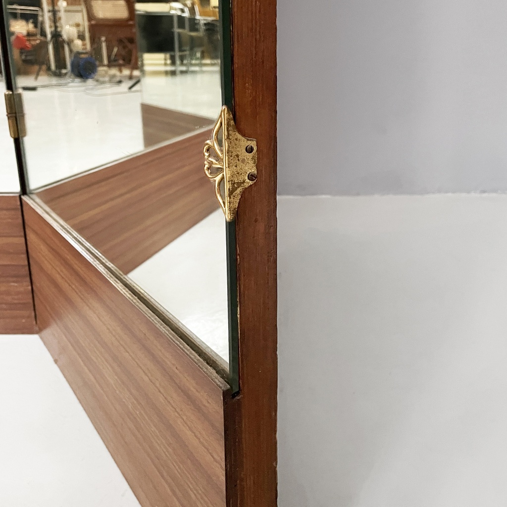 Specchio da terra in legno, 1940 ca.