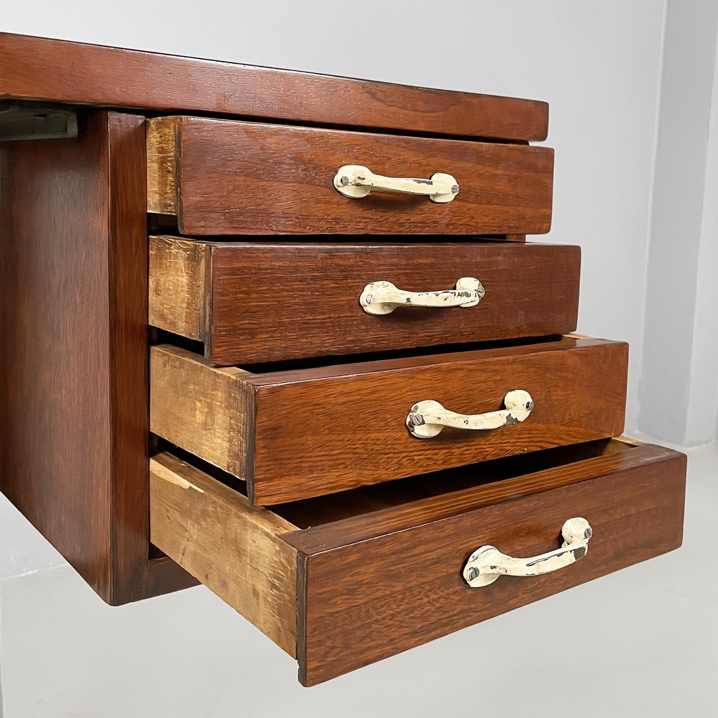 Scrivania in legno e metallo, 1960 ca.